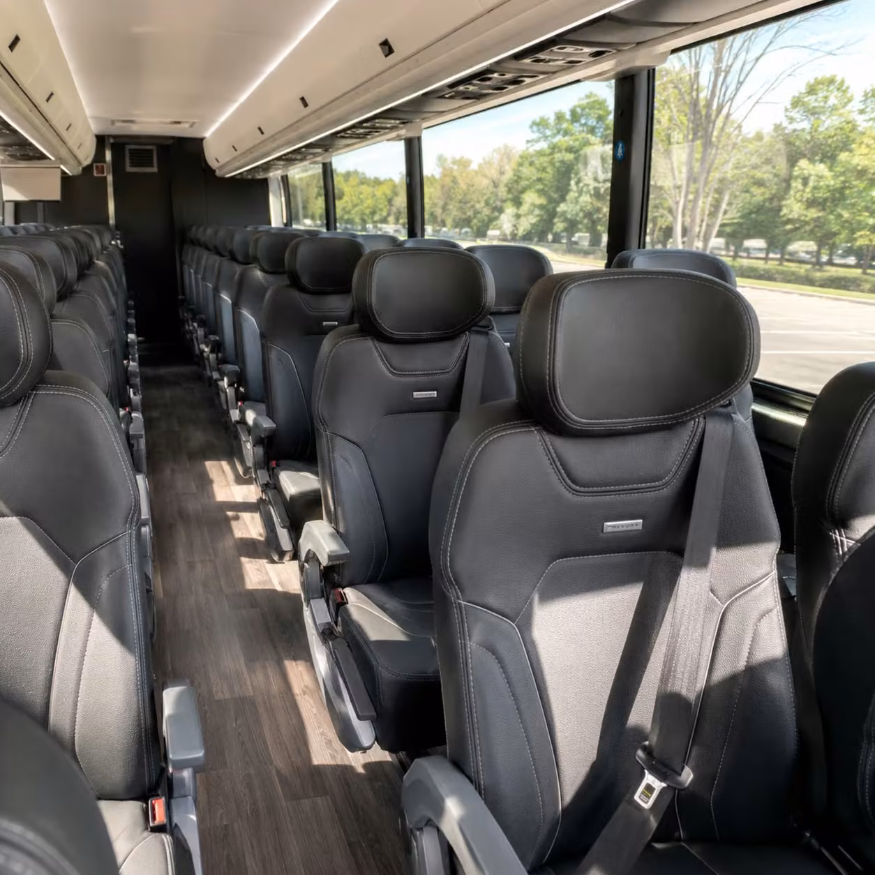 palm coast charter bus interior